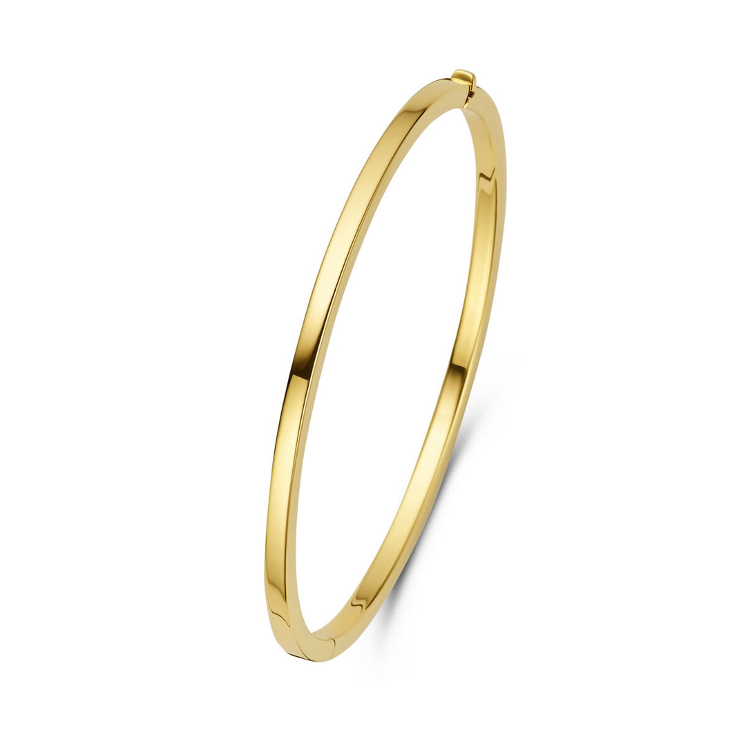 14K Geelgouden Bangle Armband – Luxe en Tijdloos Gouden Sieraad met een Diameter van 60 mm